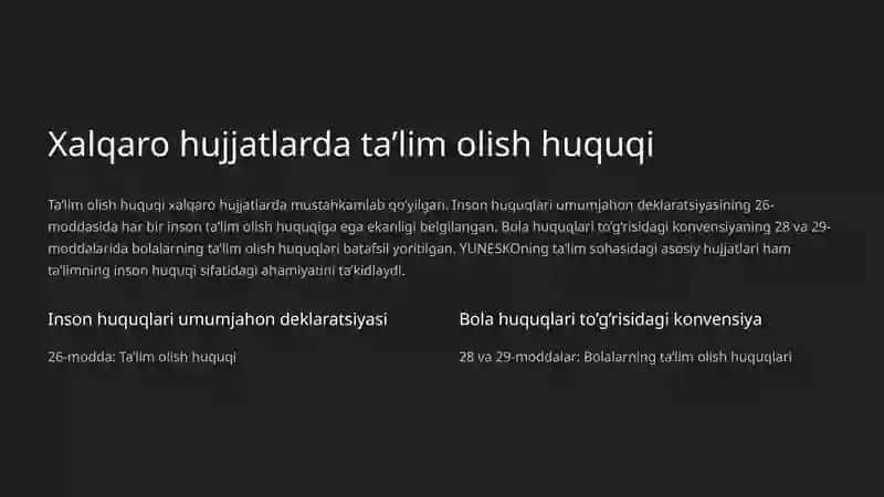 Ta’lim olish huquqi 2