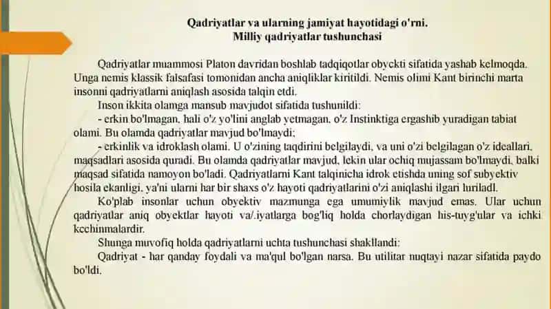 Yoshlar tarbiyasida qadriyatlarning ahamiyati 2
