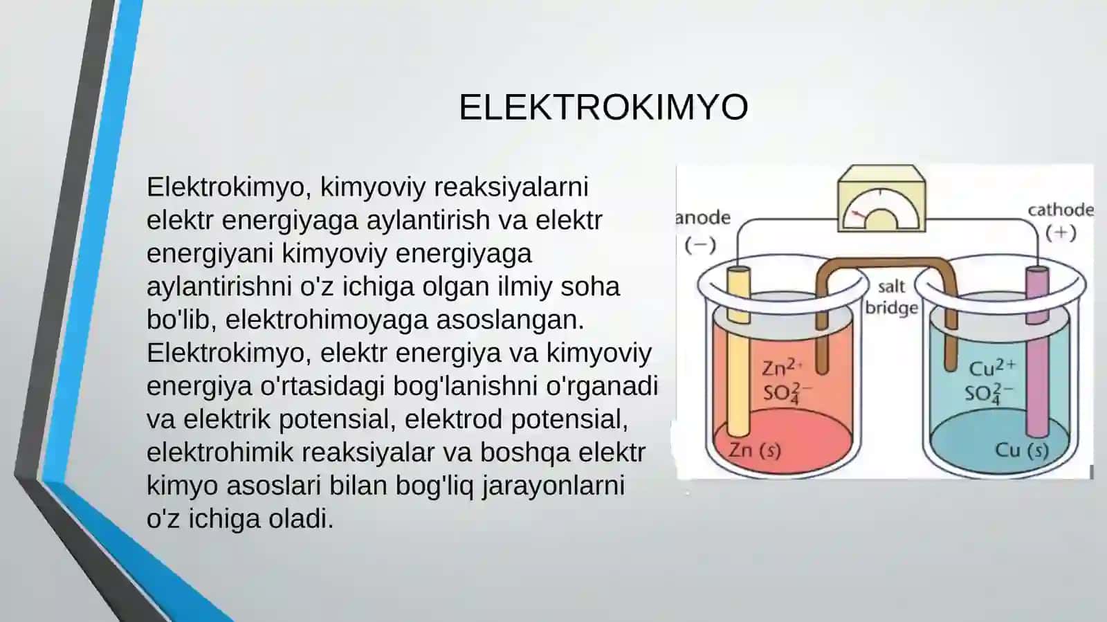Elektrokimyoviy jarayonlar 2