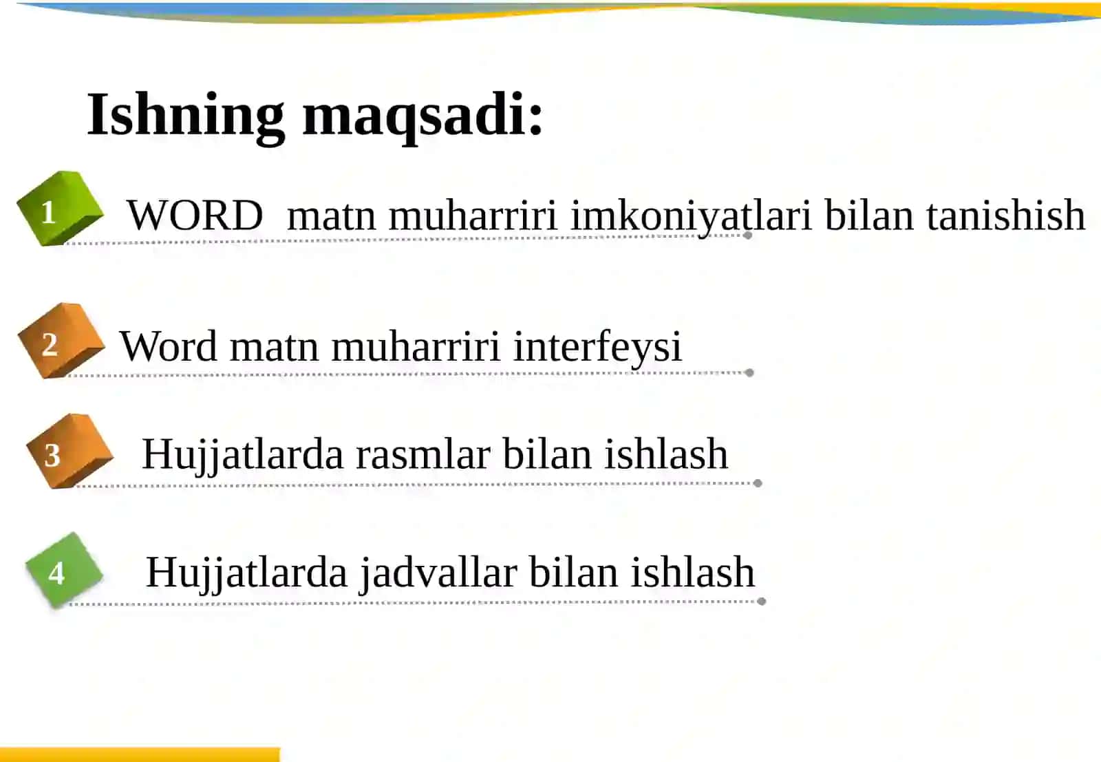 Zamonaviy matn muharrirlari WORD 2