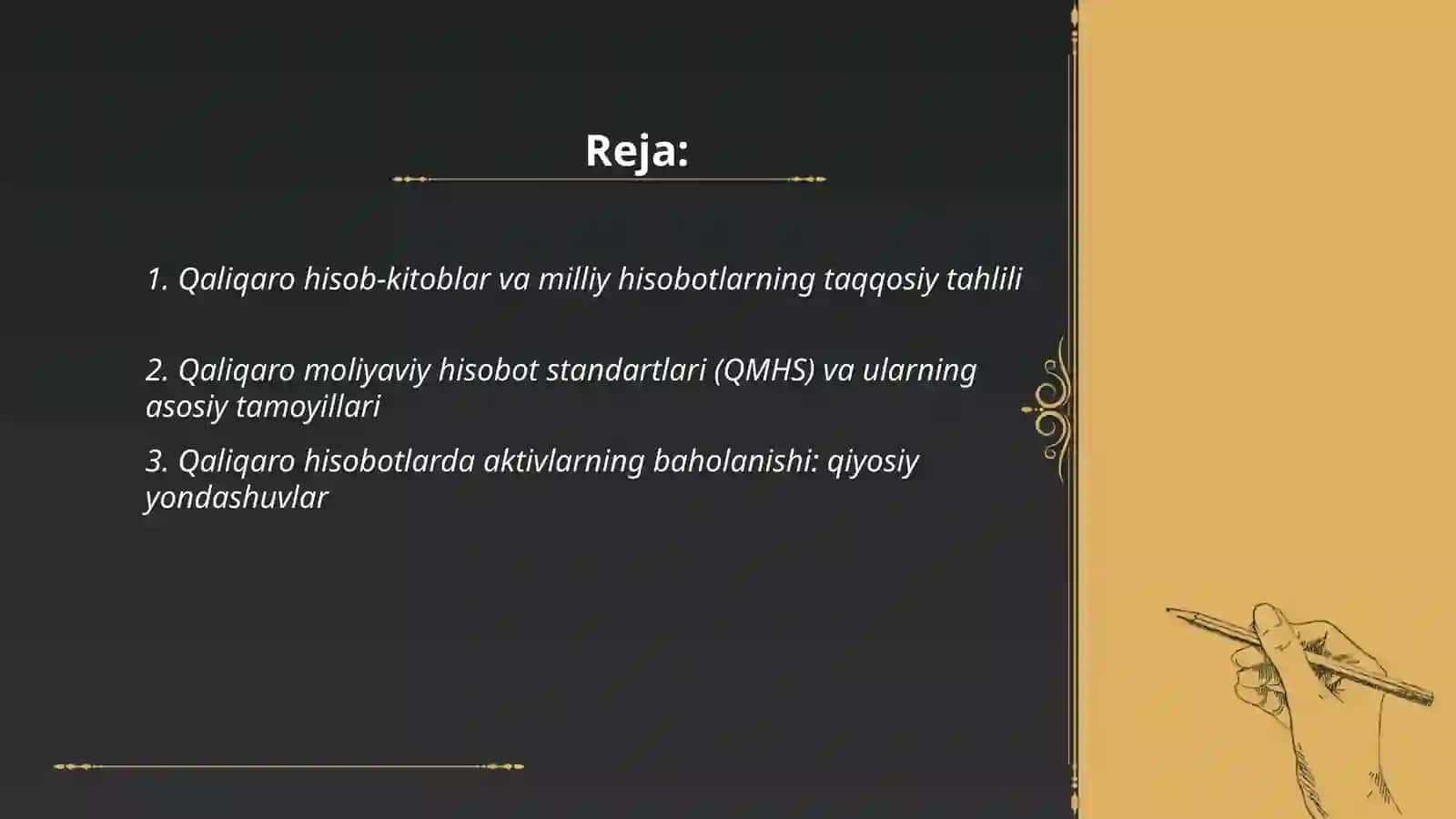 Qaliqaro hisob-kitoblarga qiyosiy tavsif 2