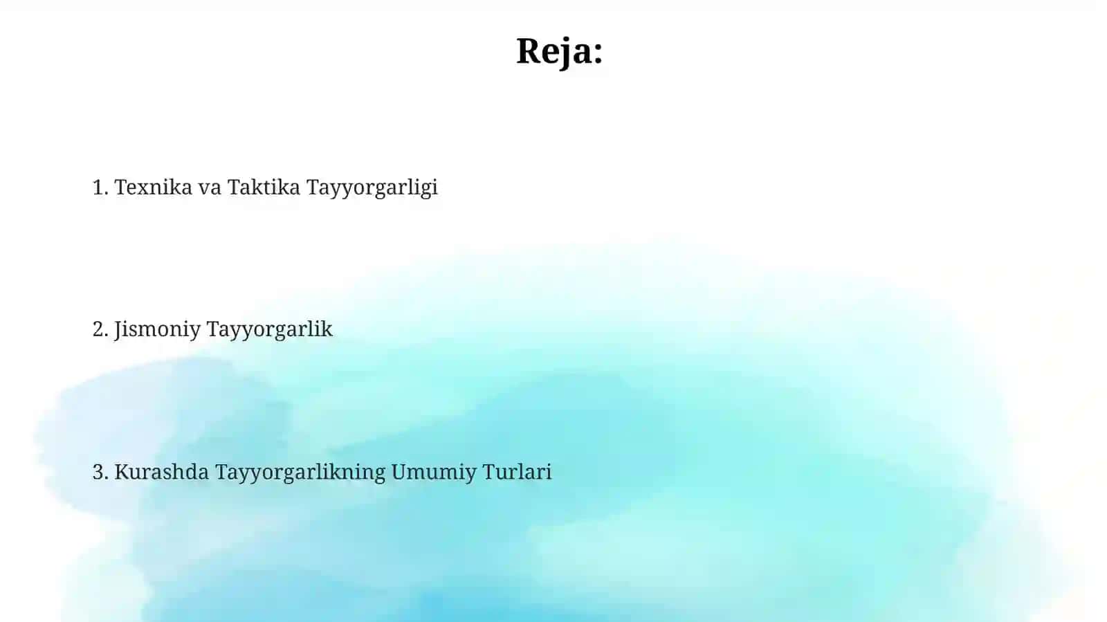 Kurashda tayyorgarlik turlari 2