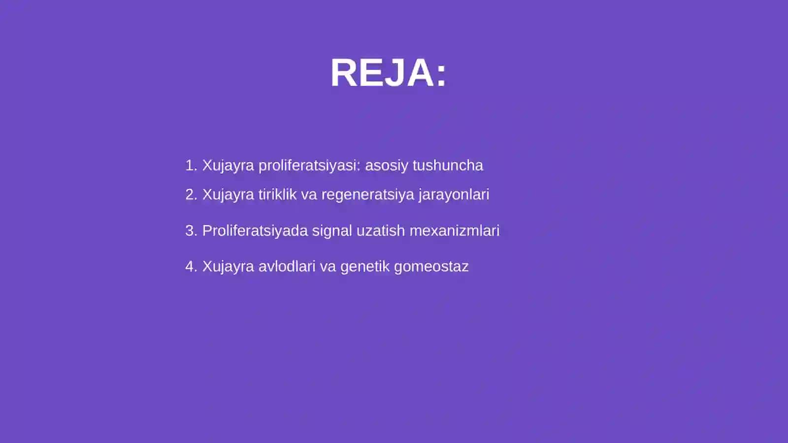 Xujayra proliferatsiyasi 2