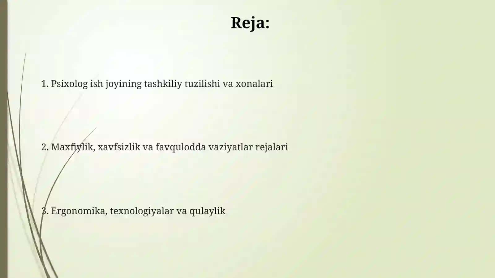 Psixolog ish joyini tashkil qilish 2