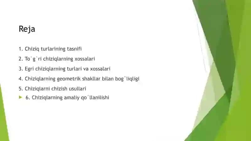 Chiziq turlari 2