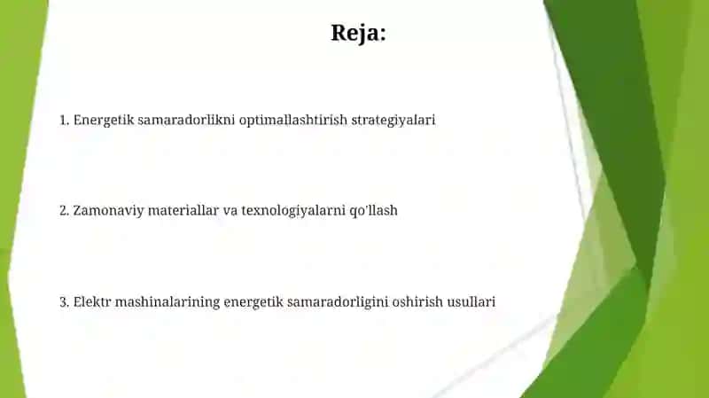Elektr mashinalarining energetik samaradorligini oshirish usullari 2