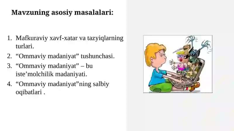 Biz “ommaviy madaniyat”ga qarshimiz 2