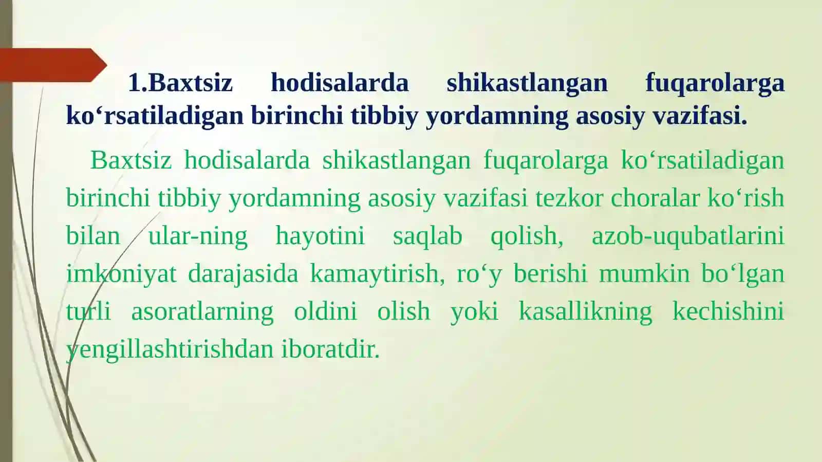 Baxtsiz hodisalarda birinchi tibbiy yordam ko’rsatish 2