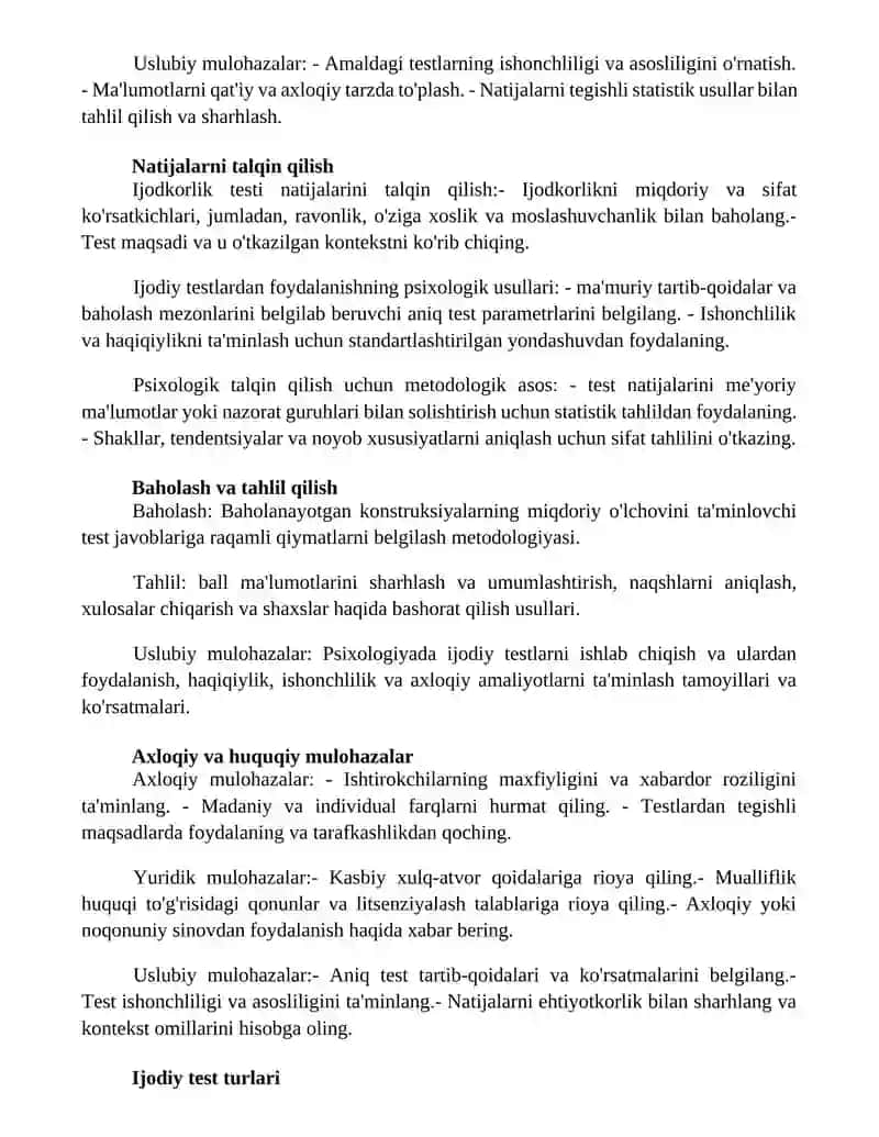 Psixologiyada Ijodiy Testlardan Foydalanish Metodikasi 2