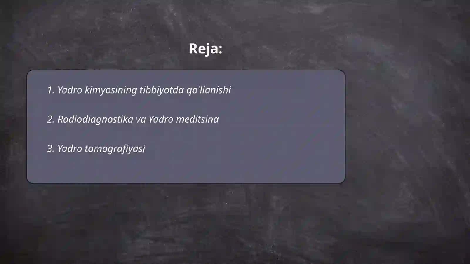 Yadro kimyosining tibbiyotdagi õrni 2