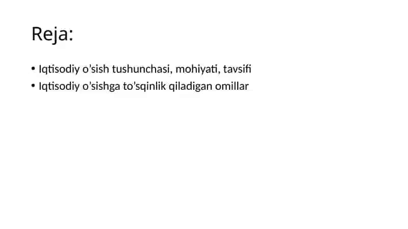 Iqtisodiy O’sishga to’sqinlik qiladigan omillar 2
