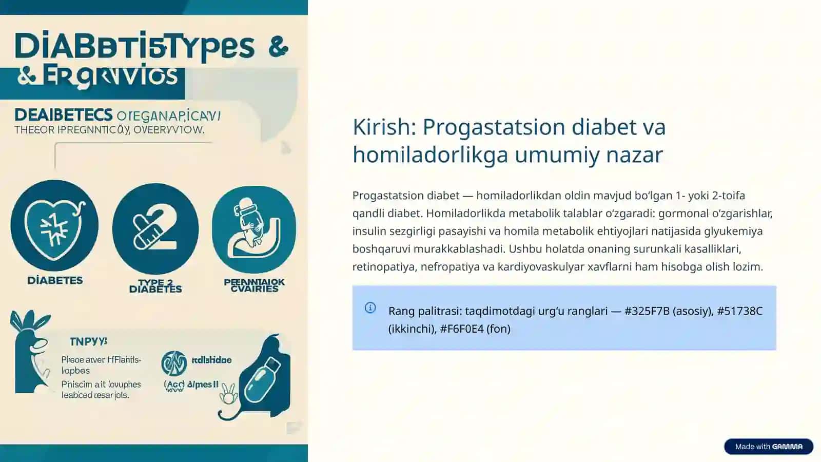 Progastatsion diabet bilan homiladorlikni olib borish xususiyatlari 2