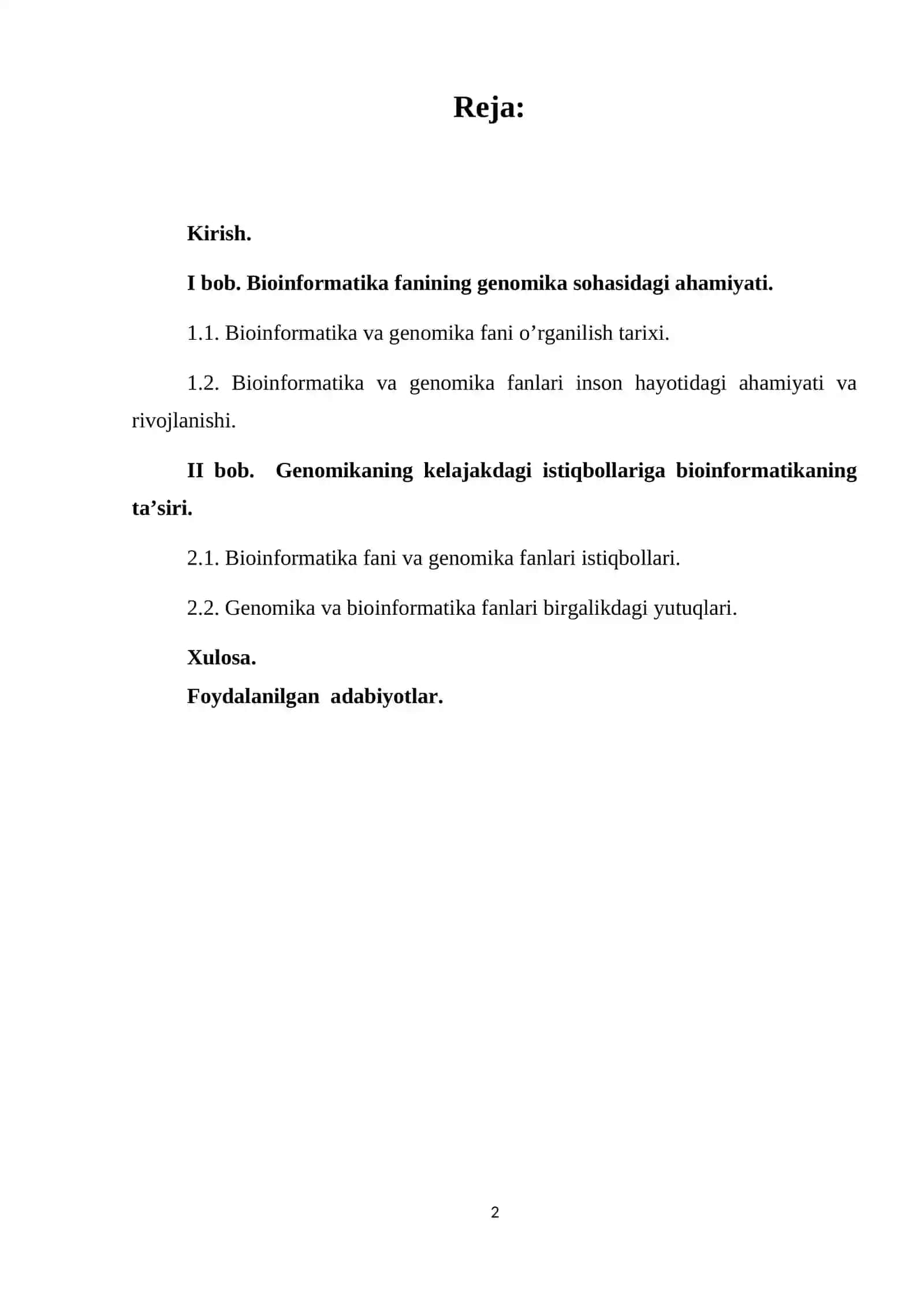 Genomikani o’rganishda bioinformatikaning roli 2