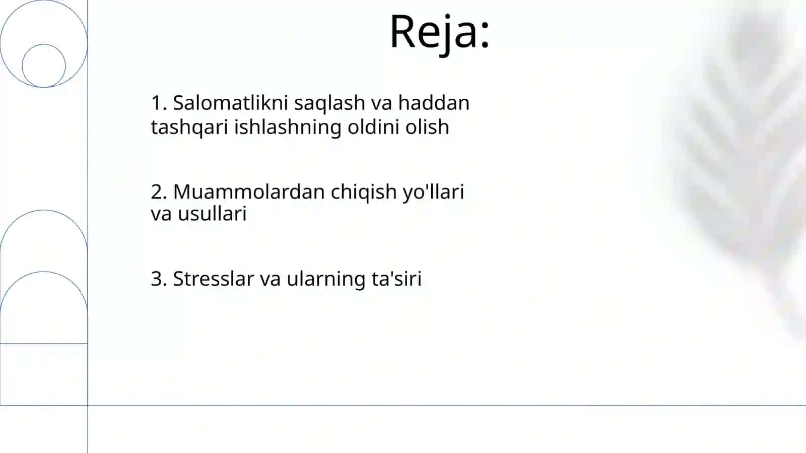 Stressni boshqarish 2