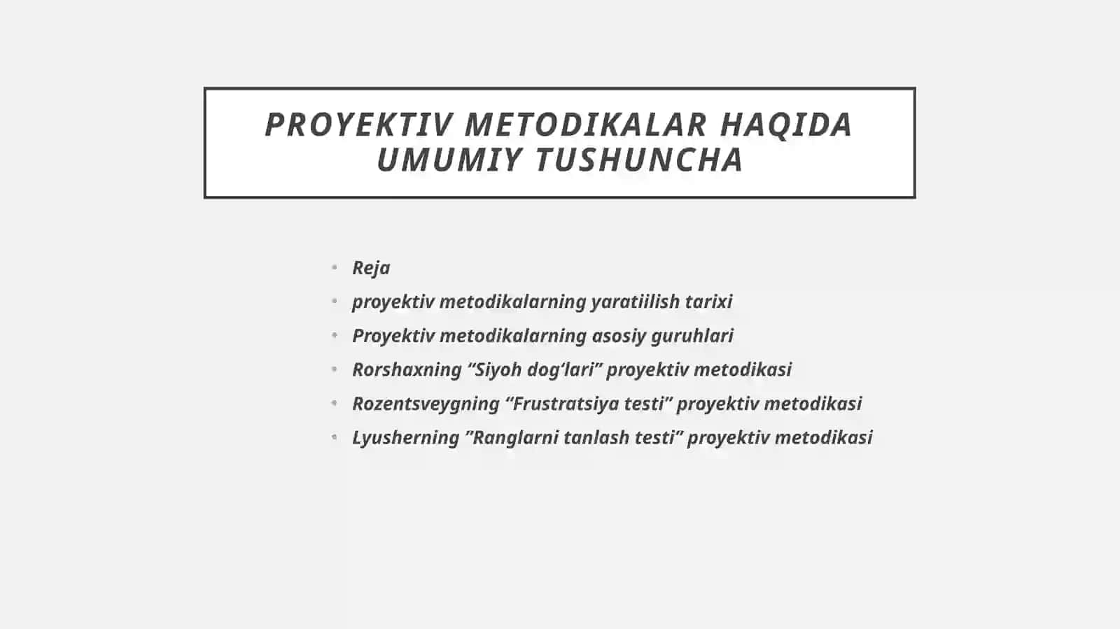 Proyektiv metodikalar 2