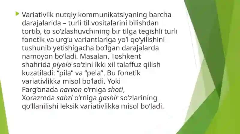 Variativlik turlari 2