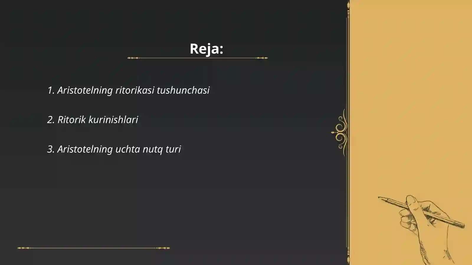 Aristotelning "Ritorika" asari 2