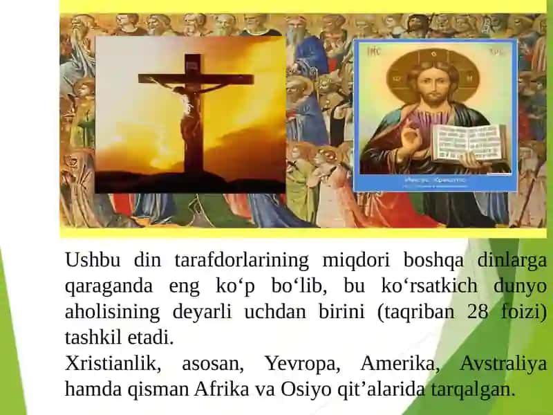 Xristiandini tarixi va asosiy g‘oyalari 2