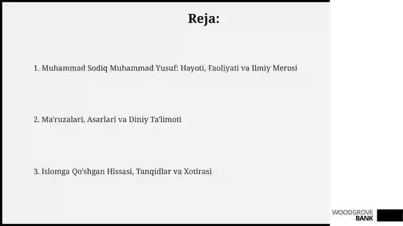 Muhammad Sodiq Muhammad Yusuf -diniynotiqlikvakilisifatida 2