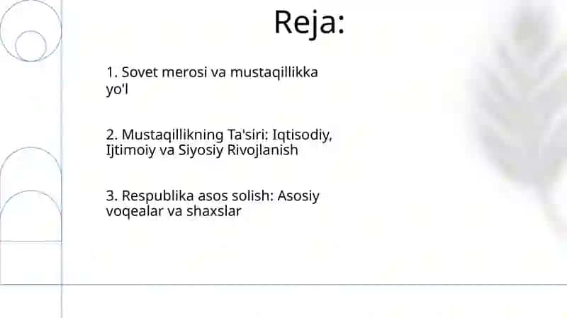 Mustaqil O'zbekiston Respublikasining tashkil topishi va uning tarixiy ahamiyati 2