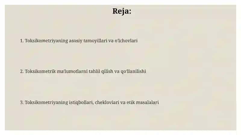 Toksikometriya 2