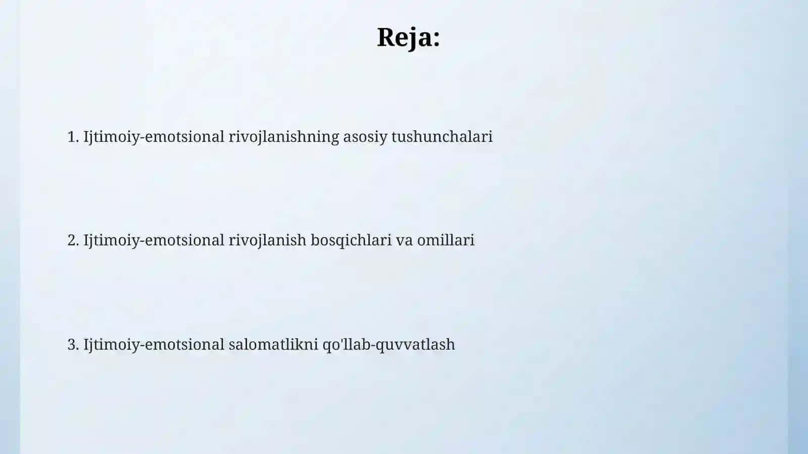 Ijtimoiy emotsional rivojlanish 2