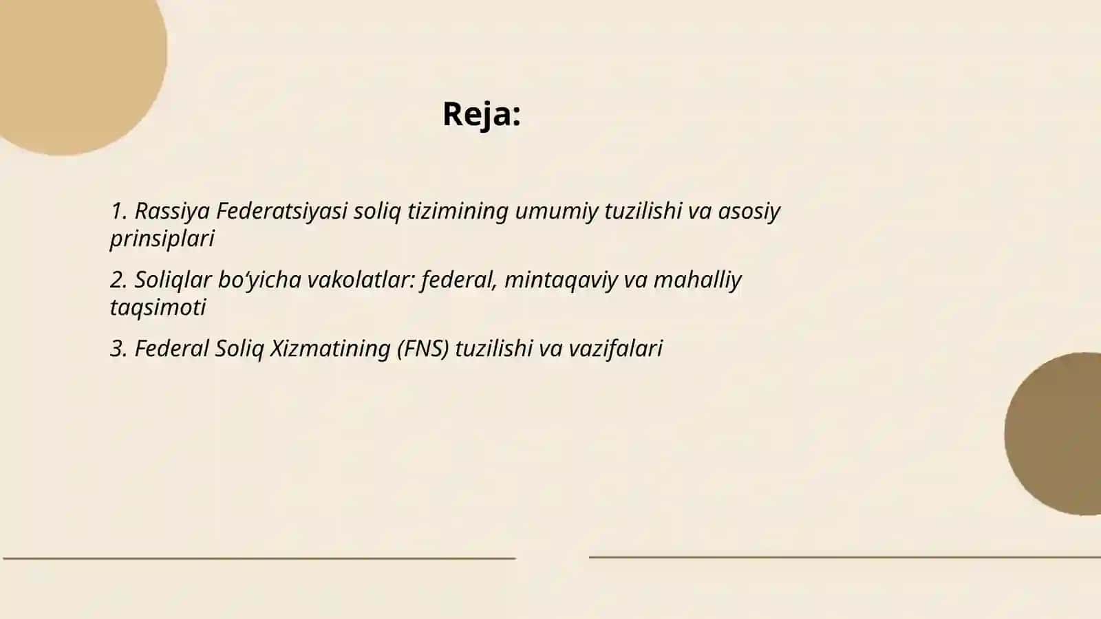 Rassiya Federatsiyasi Soliq tizimining tuzilishi 2