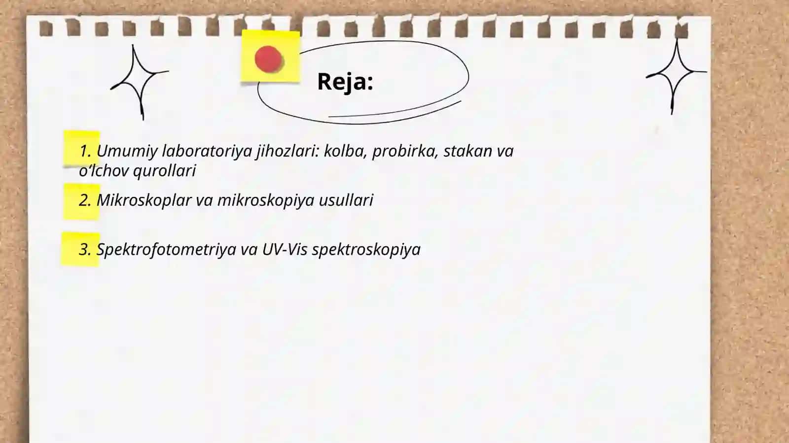 Laboratoriya jihozlari. Laboratoriya usullari 2