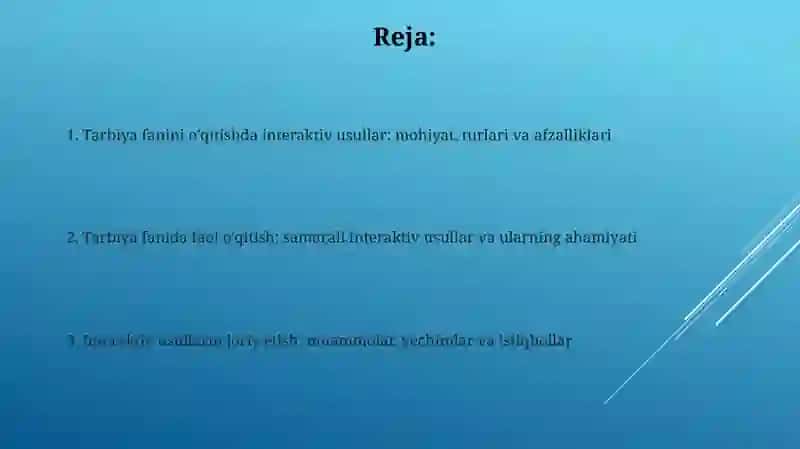 Interaktiv usullar Tarbiya fanini o'qitishda 2