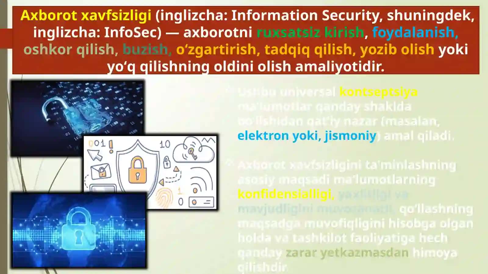 O‘zbekistonda axborot xavfsizligining ma’naviy va huquqiy asoslari 2