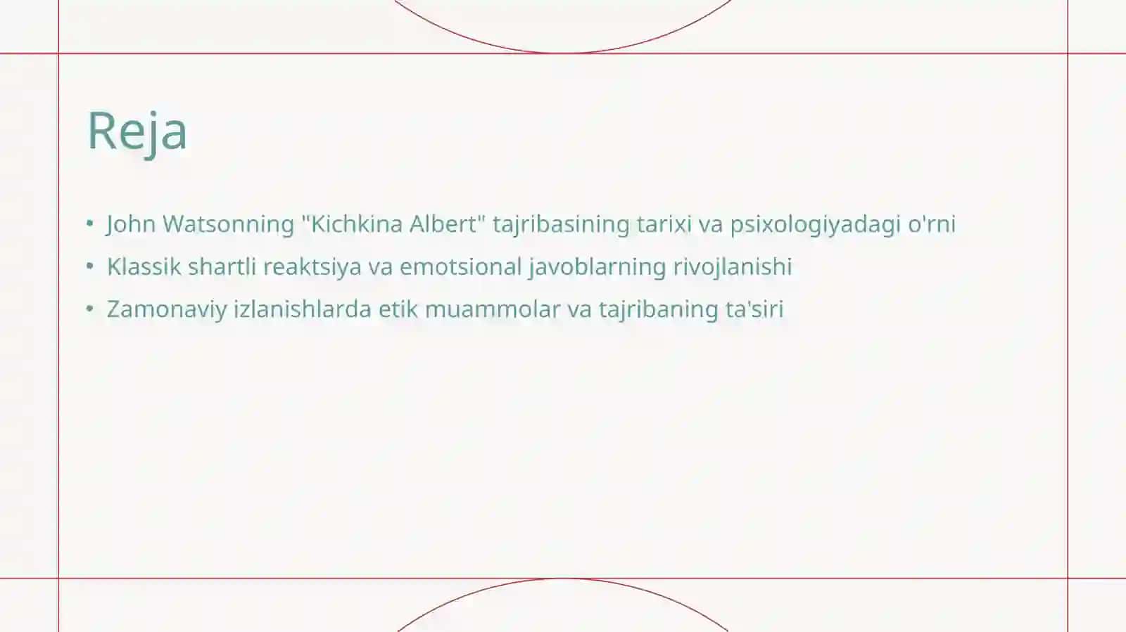 Jon Uotsonning Kichkina Albert tajribasi 2