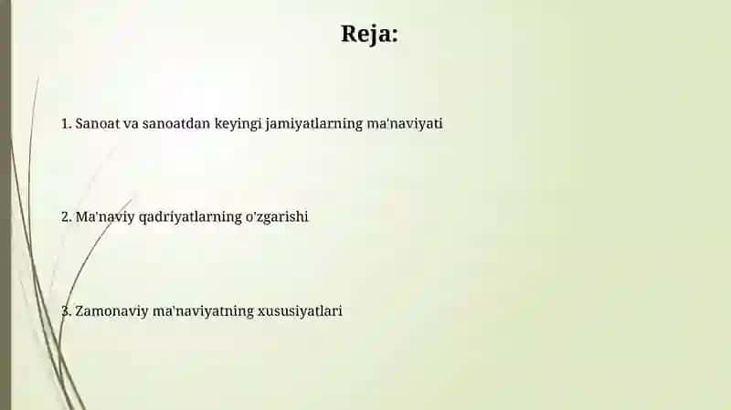 Ma'naviy qadriyatlarning o'zgarishi 2