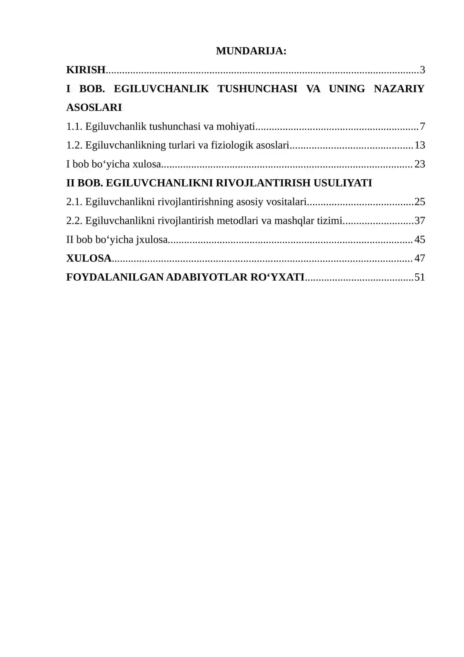 Egiluvchanlik va uni rivojlantirishning usuliyati 2