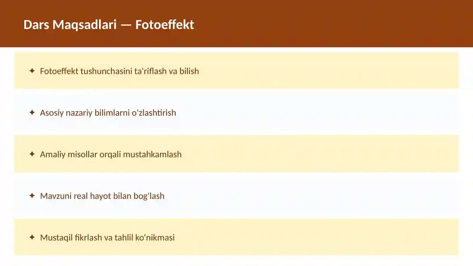 FIZIKA Difraktsiya O'qituvchilar va talabalar uchun dars ishlanma 2