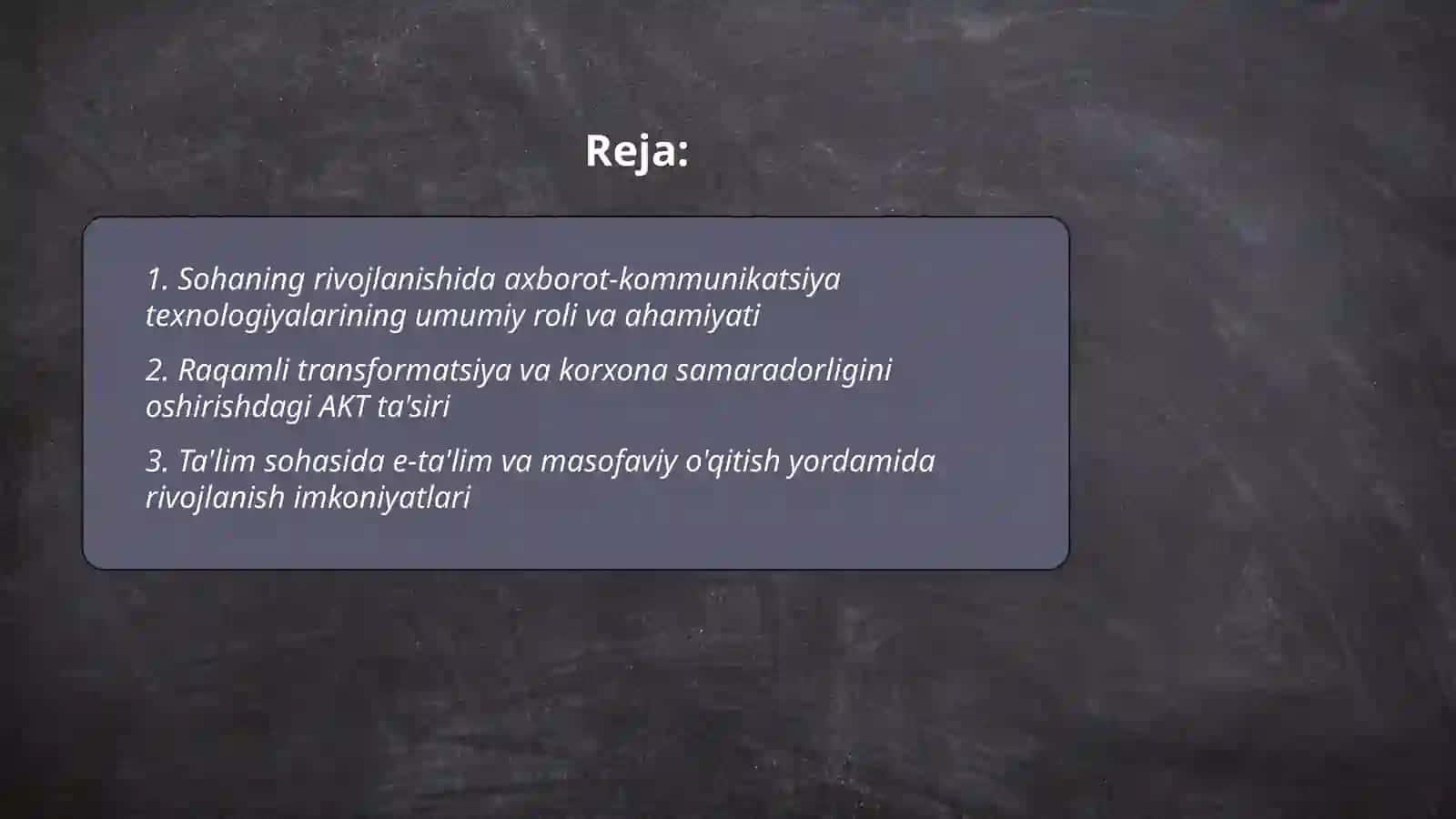 Axborot kommunikatsiya texnologiyalari 2