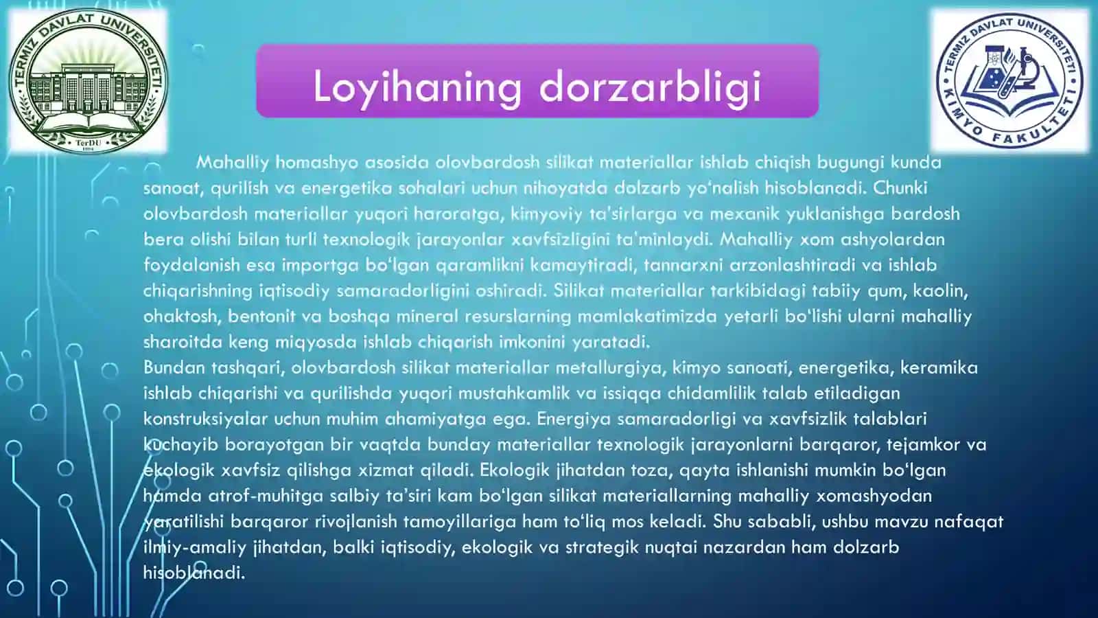 Olov bardosh silikat materiallar 2