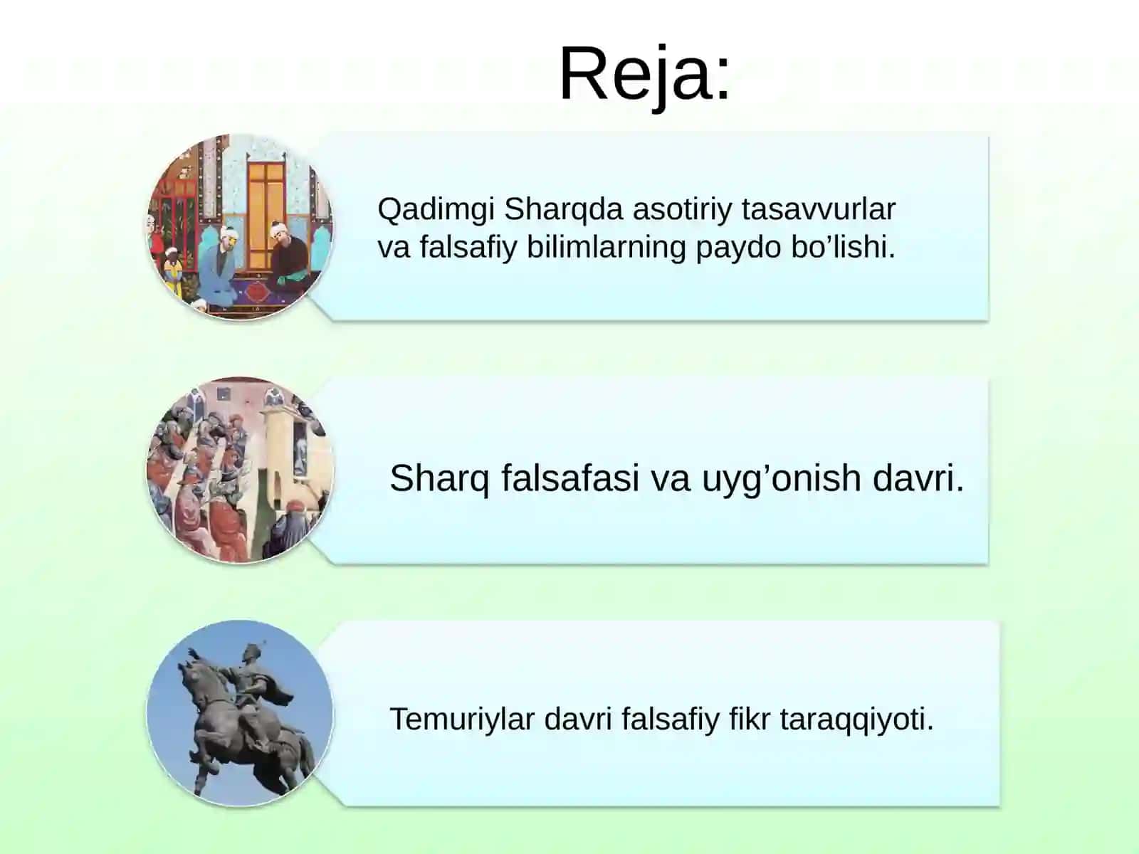 FALSAFIY TARAQQIYOTI BOSQICHLARI.SHARQ FALSAFASI 2