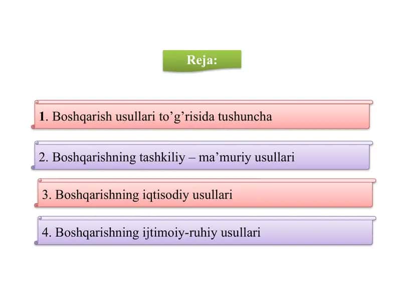 Boshqarish usullari 2