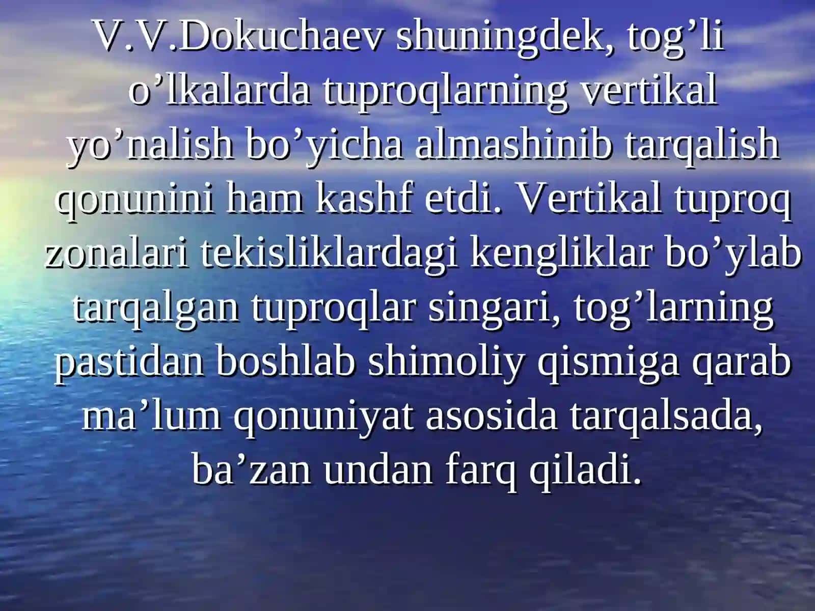 O’zbekiston tog’ va tog’oldi tuproqlari geografiyasi 2