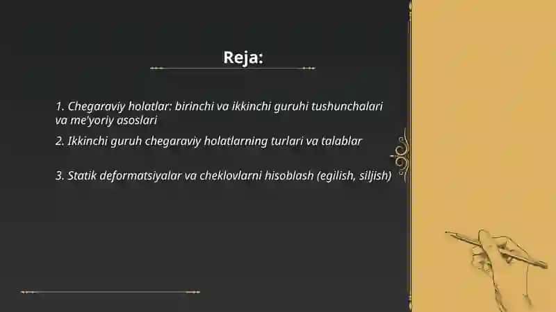 Qurilish konstruksiyalari fanidan tayyorlagan taqdimoti 2