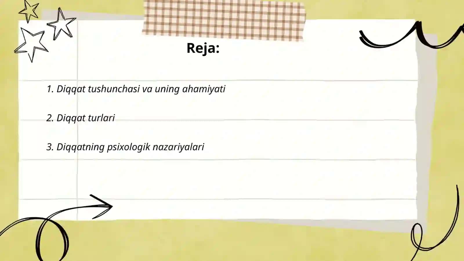 Diqqat va Xotira. Xayol jarayonlari umumiy xususiyatlari 2