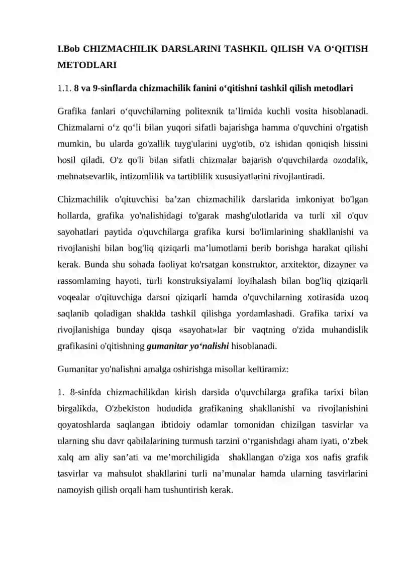 8) SINFDA CHIZMACHILIKDAN TANISHTIRISH DARSINI TASHKIL ETISH 2