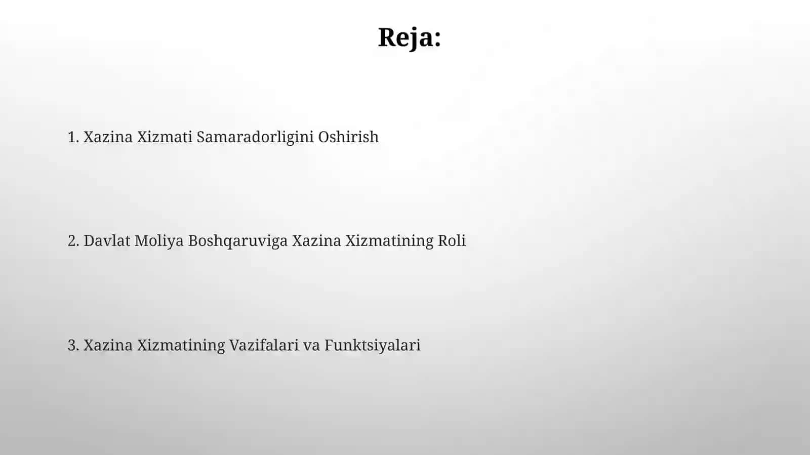 Davlat moliyasini boshqarishda G’aznachilik xizmatining o’rni 2
