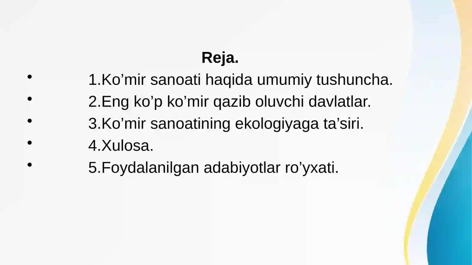 Jahonda ko’mir sanoati 2