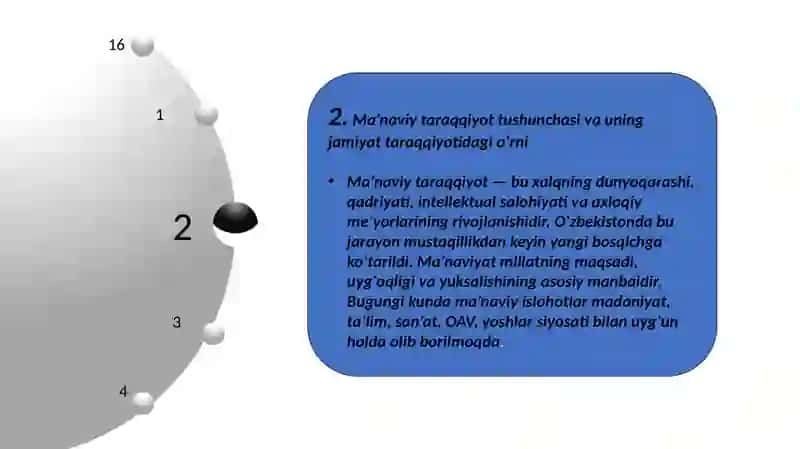 Mustaqillik yillarida O’zbekistondagi ma’naviy va madaniy taraqqiyot 2