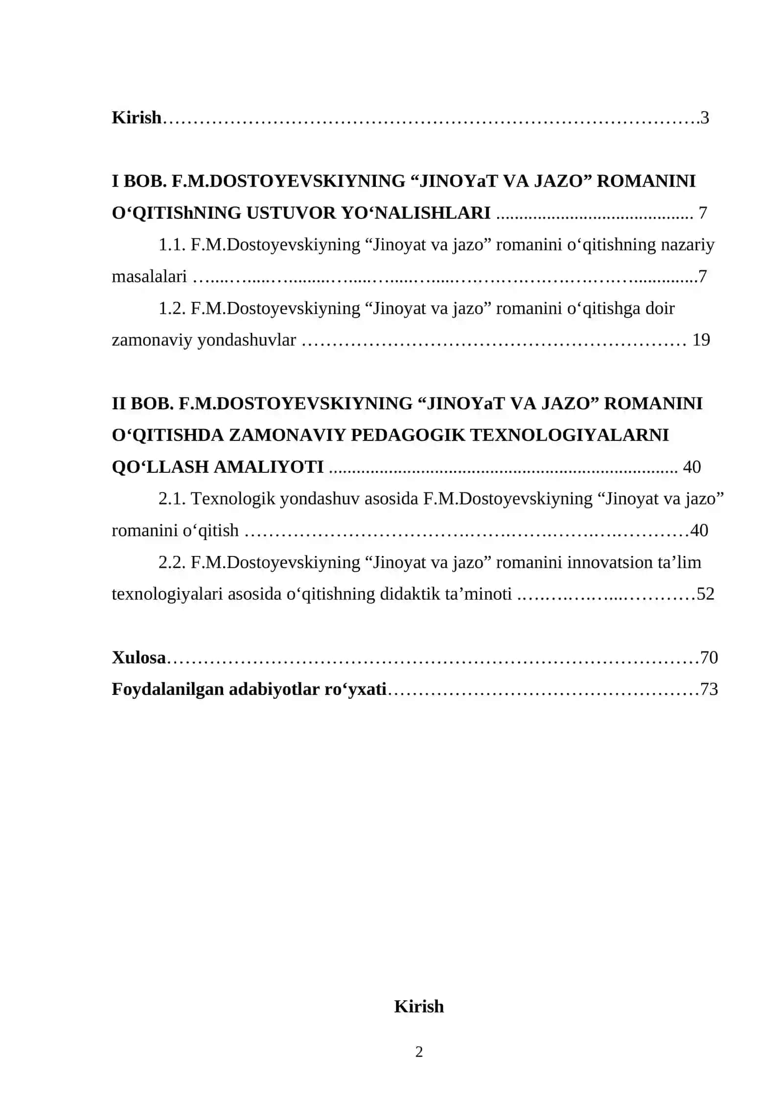 Fyodor Mixaylovich dostoyevskiyning “jinoyat va jazo” romanini o‘qitishda zamonaviy pedagogik texnologiyalardan foydalanish 2