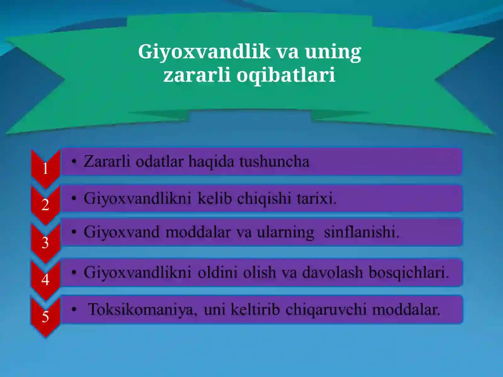 Giyohvandlik va Toksikomaniya 2