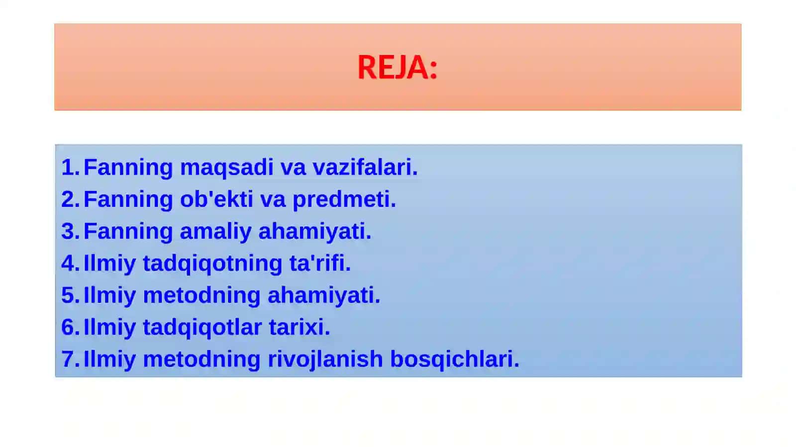 Ilmiy tadqiqot asoslari 2