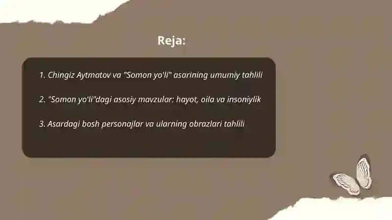 Chingiz Aytmatov,, Somon yo'li'' 2