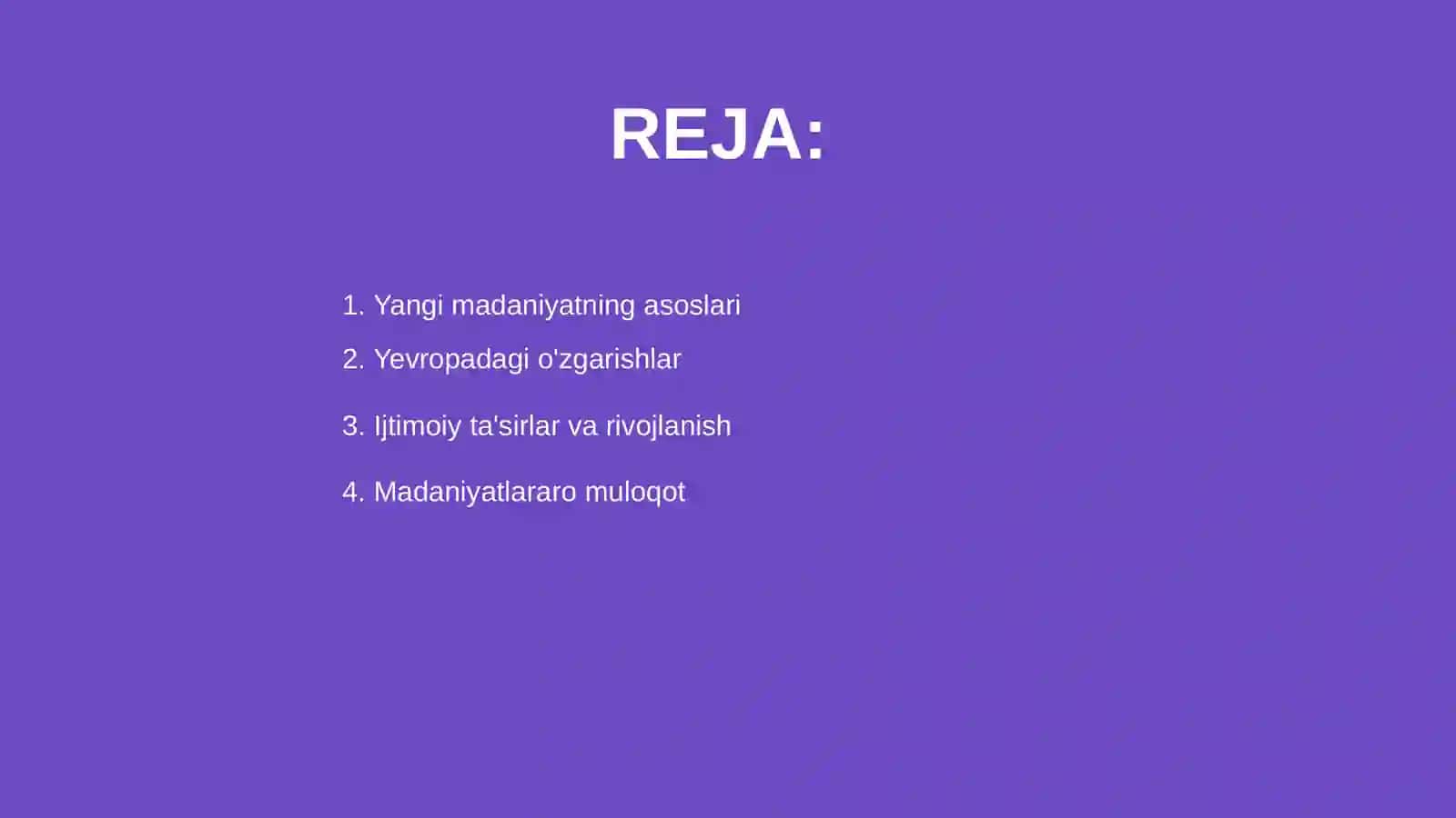 Ğarbiy Yevropada Yangi davr madaniyati 2